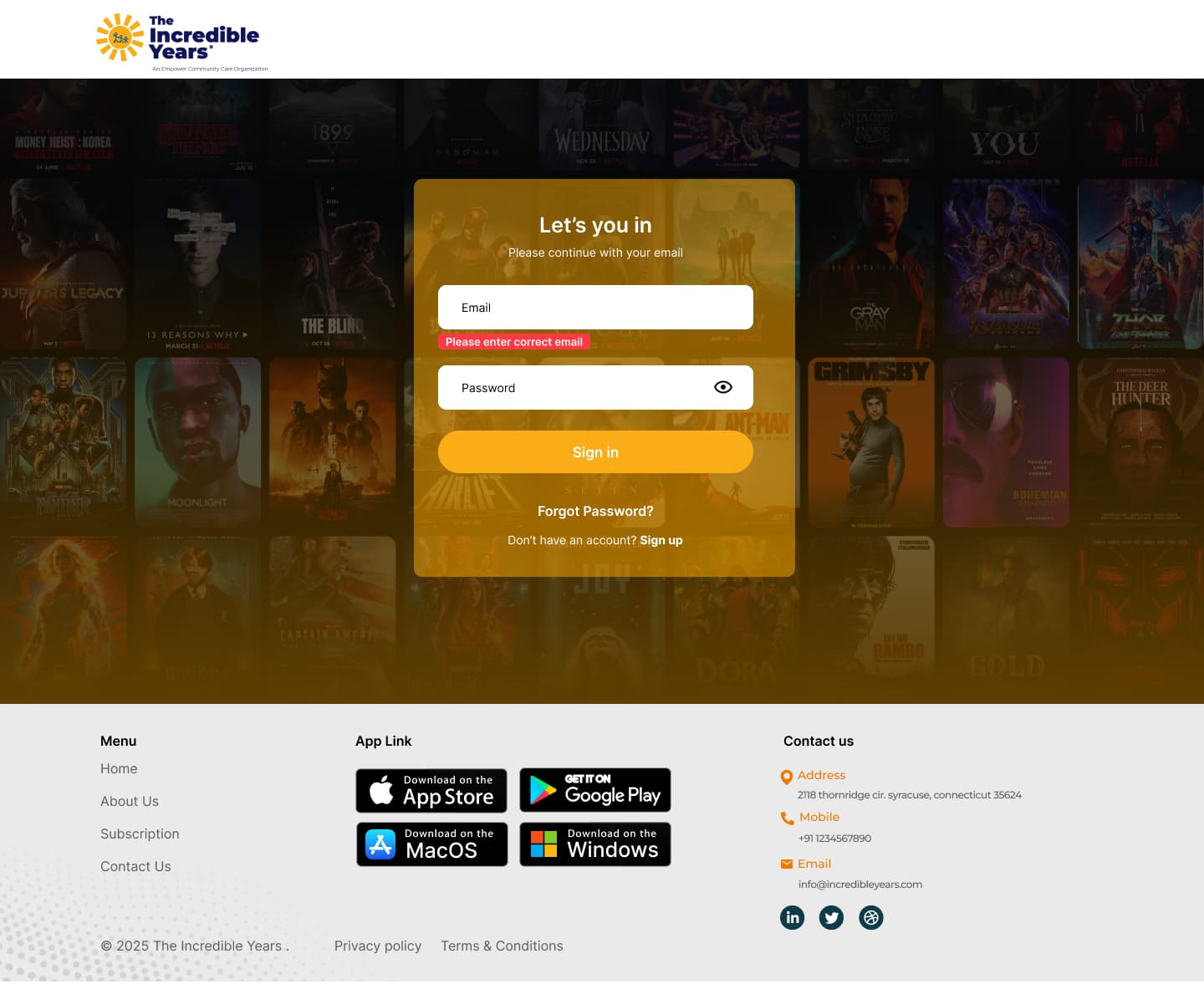 Sign In & Onboarding